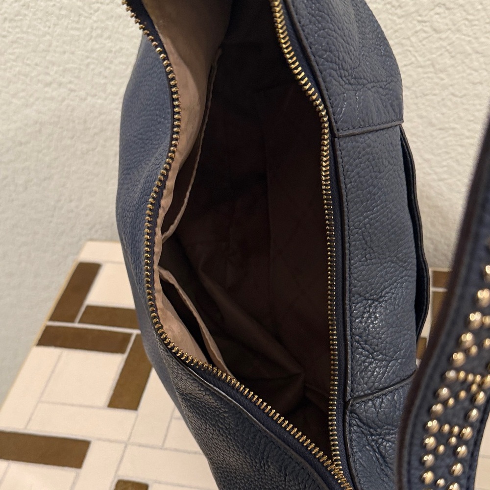 Michael Kors Dark Blue Hobo Bag - Picture 4 of 5